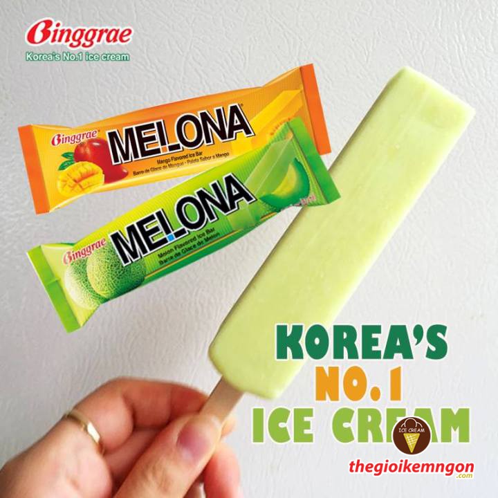 Kem trái cây Binggrae Melona Ice Bar Hàn Quốc (80ML)