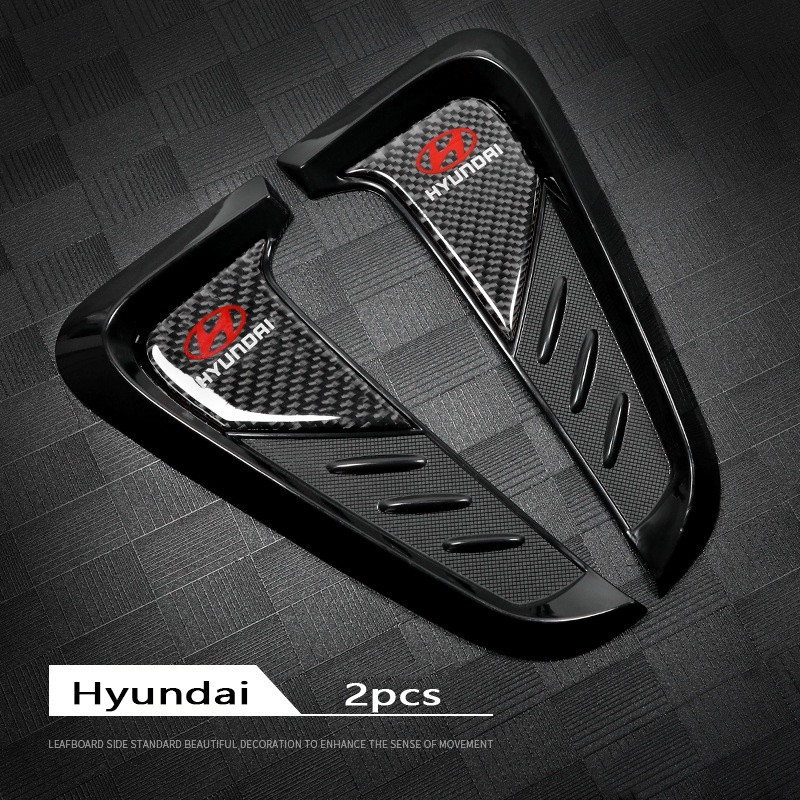 FENDER Miếng Dán Trang Trí Lỗ Thông Gió Xe Hơi Hyundai I10 Santafe Tucson Accent Kona I20 Creta Veloster Palisade Avante Ioniq Sonata Vence Elantra