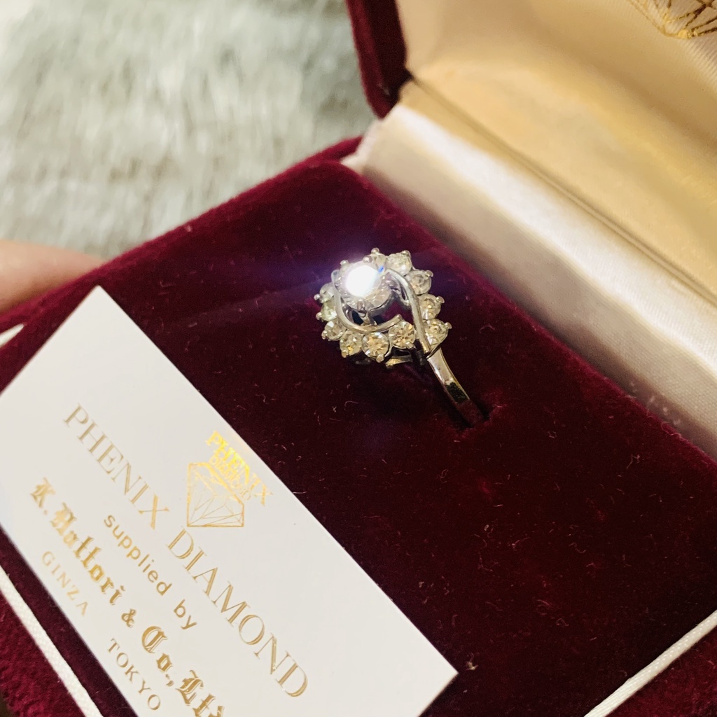 N3. Nhẫn bạc vintage đ.á trắng sang trọng | Độc lạ | Vintage Necklace|| Si Nhật | Japan | 2HAND | tr
