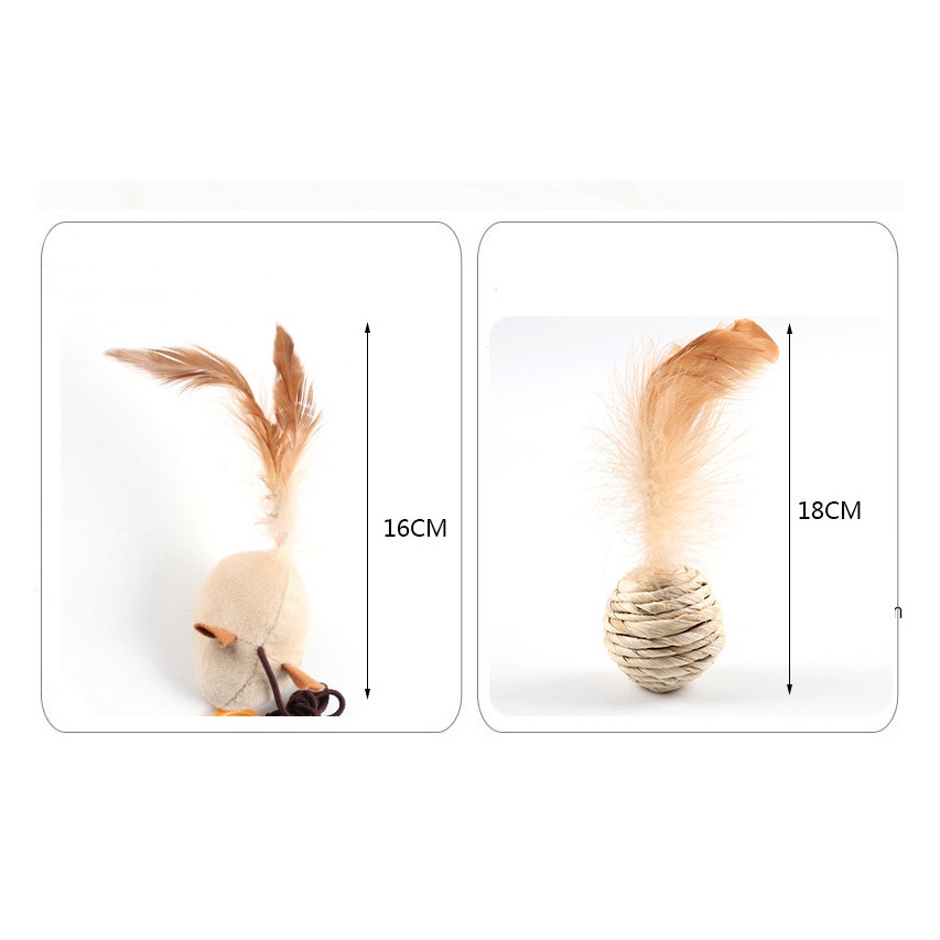 Đồ Chơi Cần Câu Cho Mèo Set 7 Món