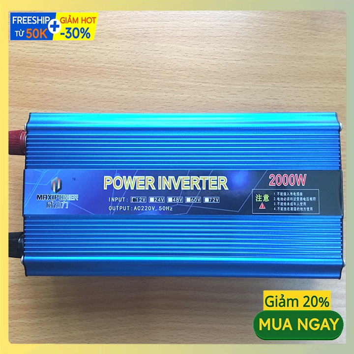 Bộ Kích Điện Inverter Từ 24v Lên 220V Maxipower 2000W