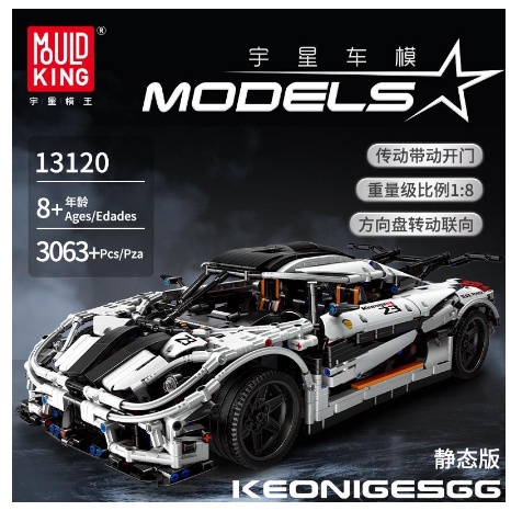 Đồ chơi xếp hình Non Lego Mould King 13120 : Siêu xe koenigsegg co 3036pcs