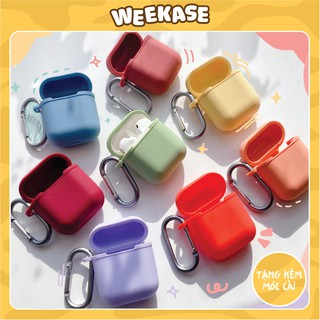 Vỏ bảo vệ hộp sạc tai nghe Apple Airpods 1, 2, chất liệu cao cấp, chống rơi vỡ màu trơn basic không in hình