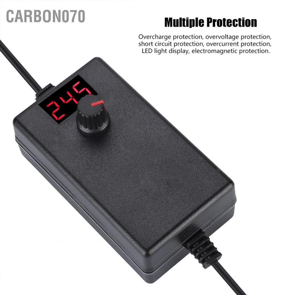 Hàng HOT Nguồn điều chỉnh điện áp  24W 2A 3-12V với màn hình LED 100-240V【Carbon070】