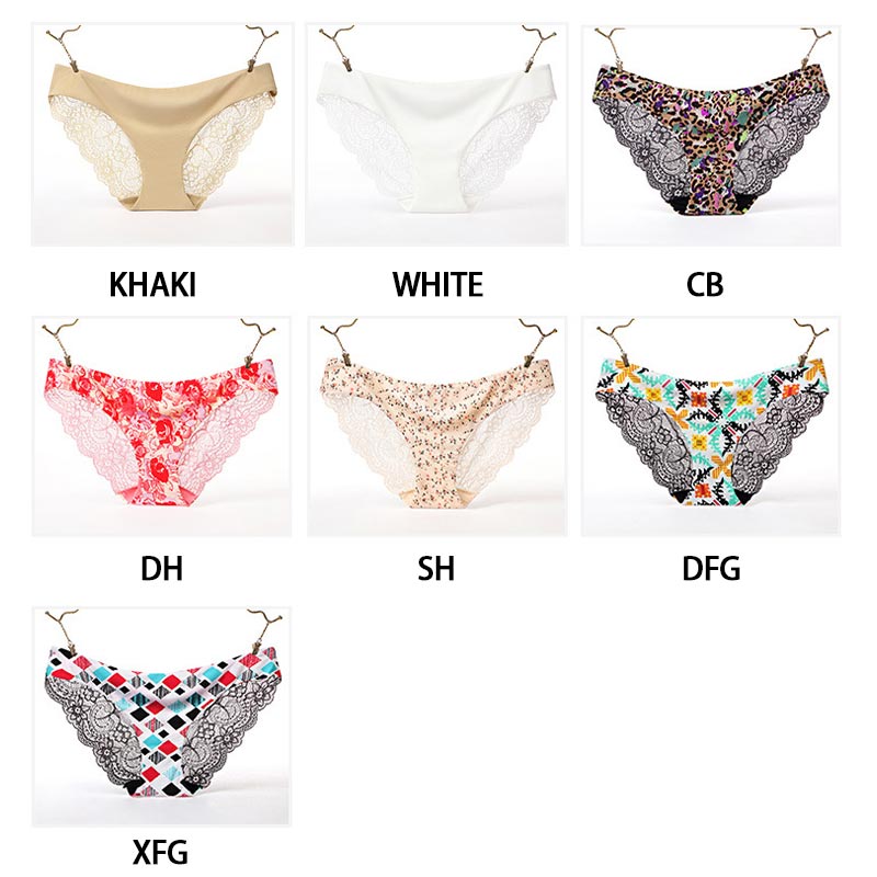 Bộ 5 quần lót ZXYOUPING phối ren họa tiết da báo gợi cảm cho nữ