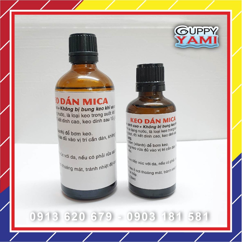 Keo dán mica trong suốt &quot;không khói&quot;, siêu dính, Tặng ống Xilanh bơm keo.