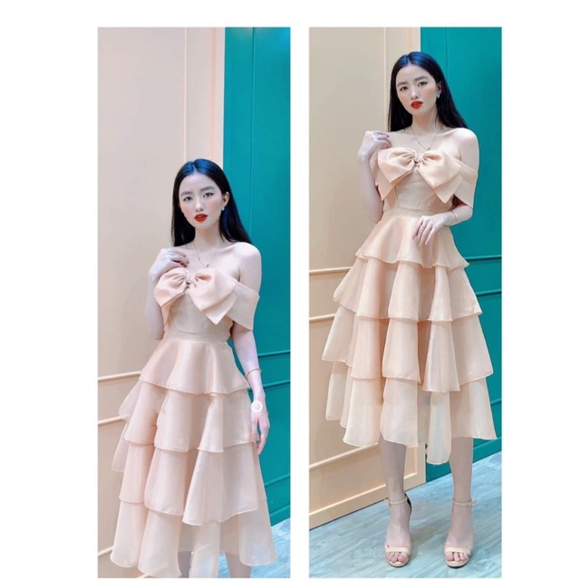 ĐẦM XOÈ TRỄ VAI NƠ CỰC XINH