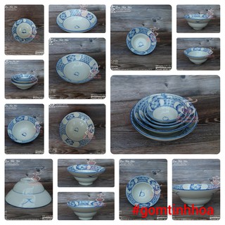 Bát chiết yêu vẽ tay giả cổ gốm sứ Bát Tràng