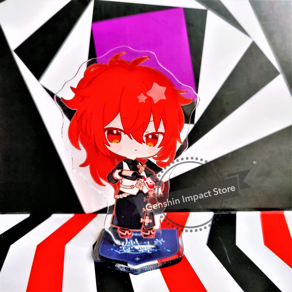 Mô hình standee nhân vật DILUC game Genshin Impact mẫu nhà hàng