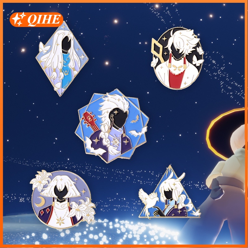 Ghim cài balo tráng men QIHE JEWELRY hình các nhân vật trong game online Light Encounter 5 kiểu tùy chọn dành cho bạn bè