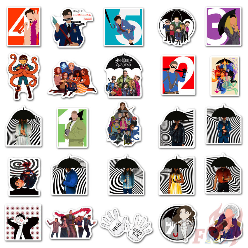 ❉ The Umbrella Academy - Series 05 TV Shows Stickers ❉ 50Pcs/Set Waterproof DIY Fashion Decals Doodle Stickers