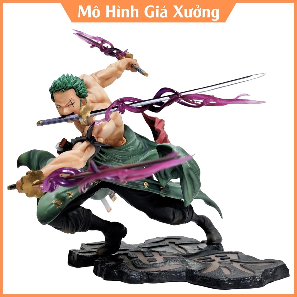 Mô hình One Piece Zoro 3000 thế giới có 2 đầu 3 vòng hắc kiếm  cao 21cm nặng 800gram bản cao cấp , figure mô hình anmie