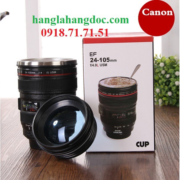 Ly giữ nhiệt hình ống kính CANON EF 24-105mm, nắp thấu kính, độc lạ và cá tính - MS: LTRO