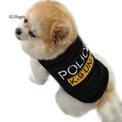 Áo Thun Đen Cảnh Sát K-9 Đơn Giản Cho Thú Cưng