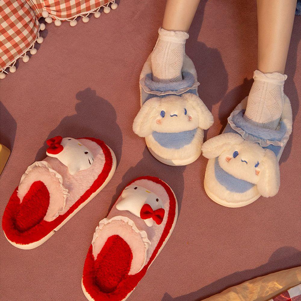 Dép Quai Ngang Họa Tiết Hoạt Hình Mèo Kt My Melody Cinnamoroll Dễ Thương Cho Nữ