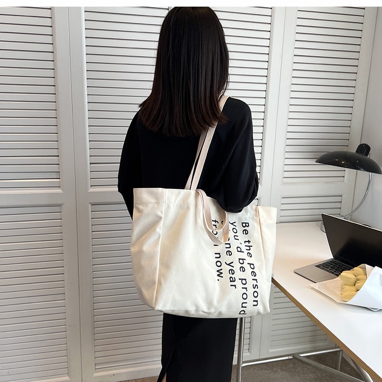 Túi tote IELGY vải canvas sức chứa lớn thời trang nhiều màu sắc cho nữ