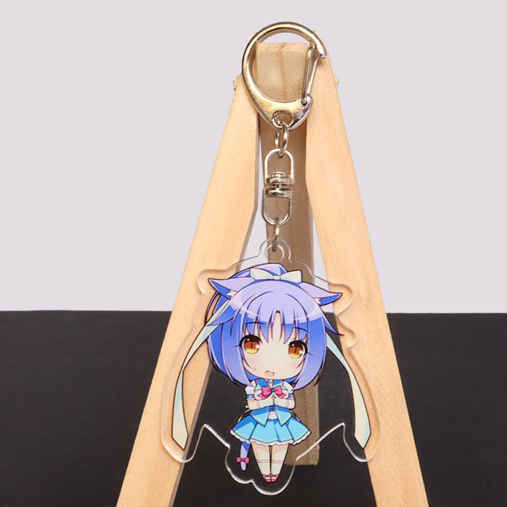 Móc khóa SKJK bằng nhựa acrylic hình anime Nekopara dễ thương chất lượng cao