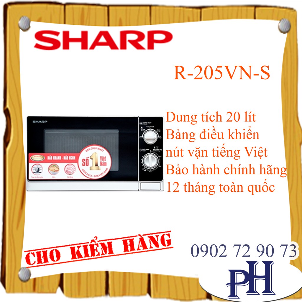 Lò vi sóng cơ Sharp R-205VN-S 20L