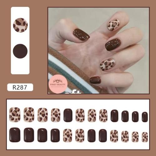 [Phụ Kiện Tặng Kèm 2 Món]Móng Tay Giả Kèm Keo Bộ 24 Móng Pinky Beauty Trang Trí Nail Nghệ Thuật, Họa Tiết Độc Đáo Cho Nữ