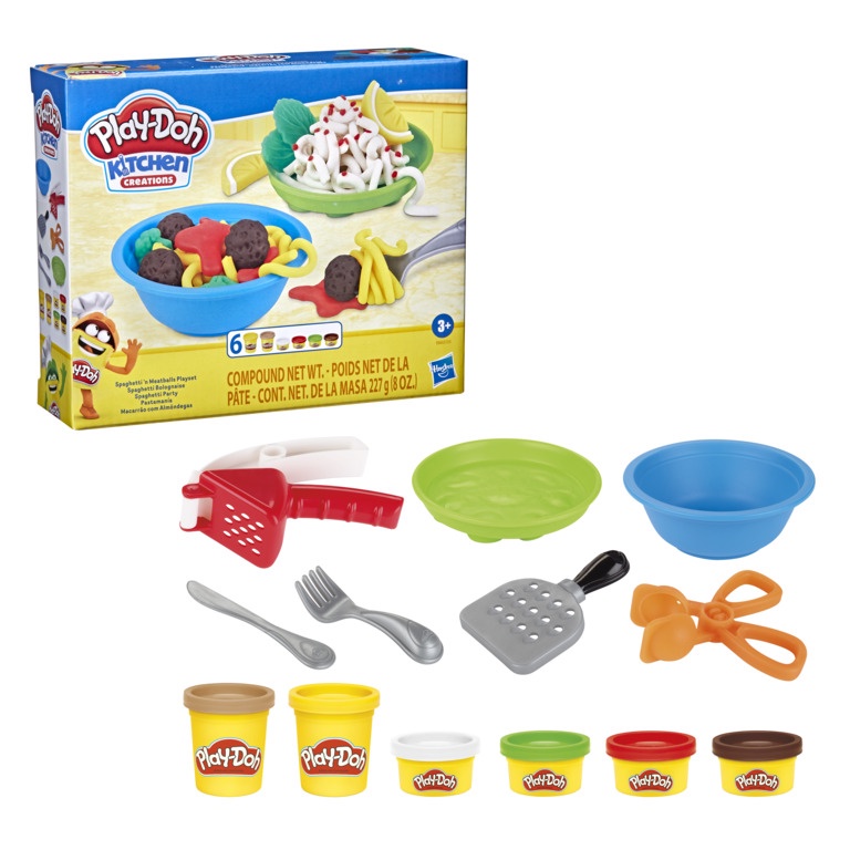 Đồ Chơi PLAYDOH Combo Bộ Khuôn Làm Bếp Cơ Bản Và Bột Nặn 4 Màu Mini CBE7253-23241 - Giao hàng ngẫu nhiên