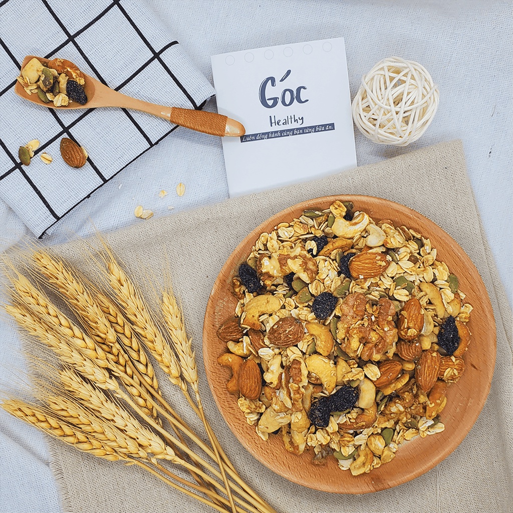 Granola Ăn Kiêng không đường, ngũ cốc giảm cân cao cấp Góc Healthy