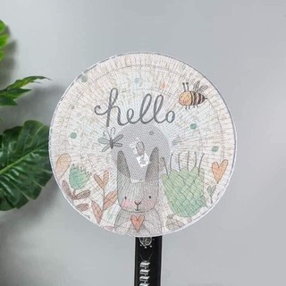 Lưới vải bọc lồng quạt máy có dây rút an toàn cho bé mẫu hoạt hình dễ thương