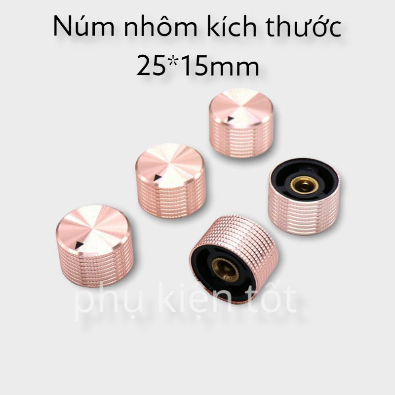 Núm vặn nhôm 25*15mm có chốt