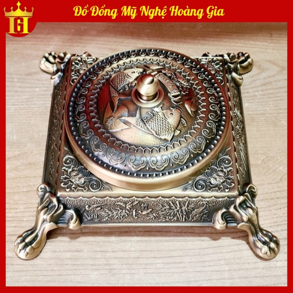 Gạt Tàn Thuốc Lá Vuông Bằng Đồng Thật [BẢO HÀNH 5 NĂM]