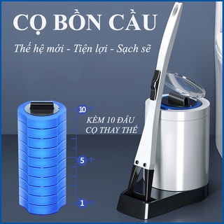 Cọ chà bồn cầu - chổi cọ nhà vệ sinh toilet nhà tắm diệt vi khuẩn - đầu cọ dùng một lần