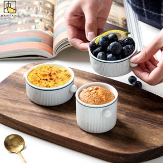Cốc BANFANG Bằng Gốm Dùng Hấp Trứng/Nướng Bánh Tráng Miệng Cho Lò Vi Sóng