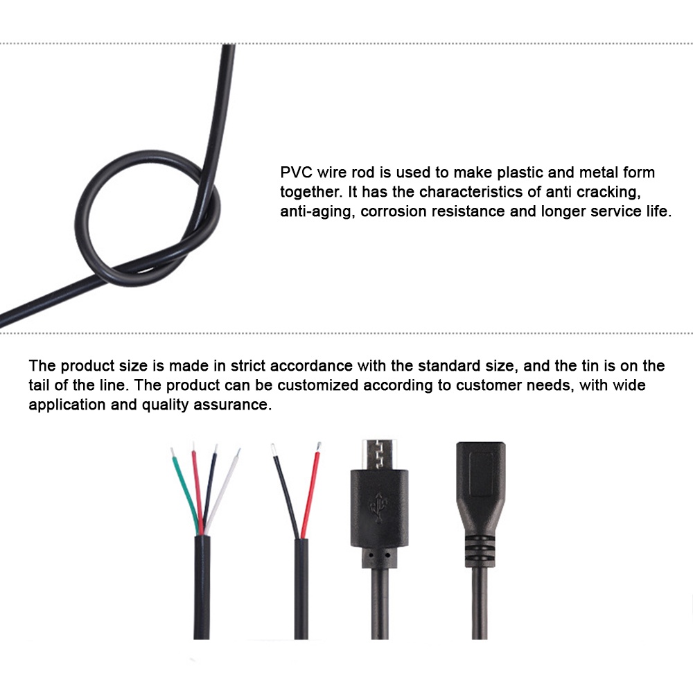 Dây cáp sạc VIRWIR truyền dữ liệu micro Usb đầu cắm 4 lõi chuyên dụng thích hợp cho Android