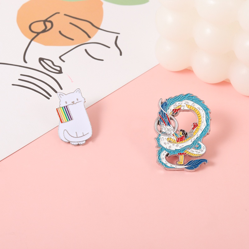 Ghim cài áo QIHE JEWELRY hình nhân vật anime dễ thương\n