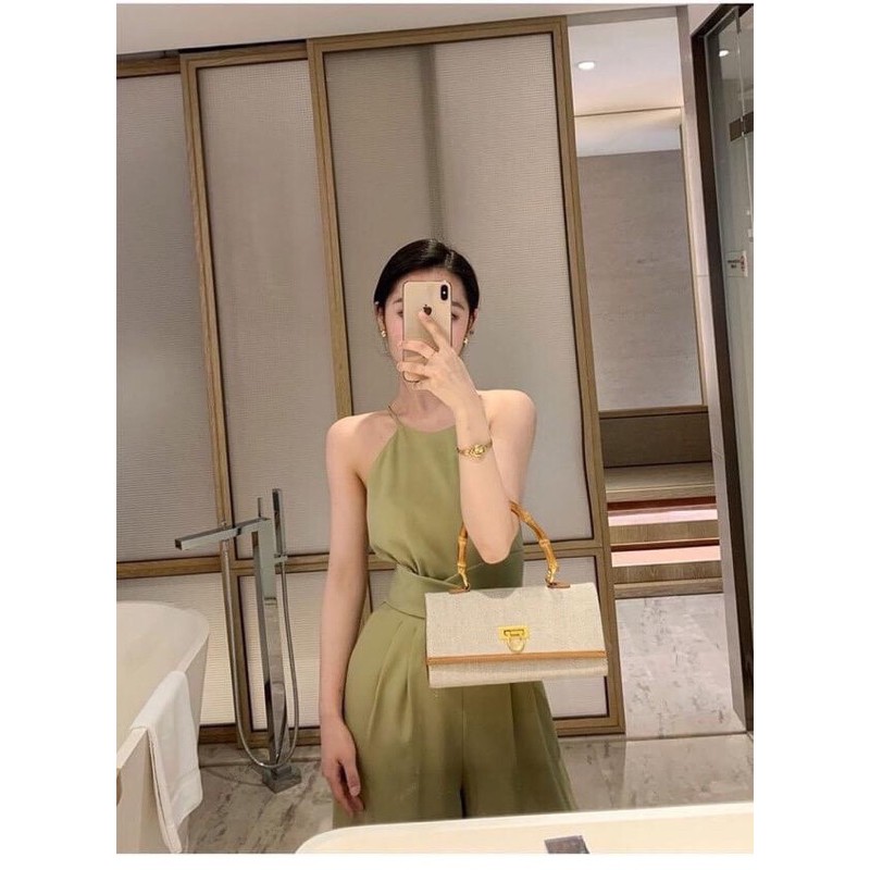 jumpsuit cổ yếm