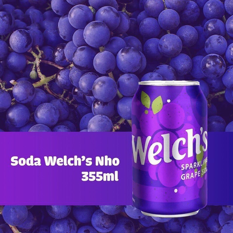 THÙNG 12 LON SODA WELCH'S