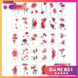 M1 Hình xăm nước hình xăm dán tatoo mini stickers có màu hình hoa đẹp dễ thương cute cá tính Hot