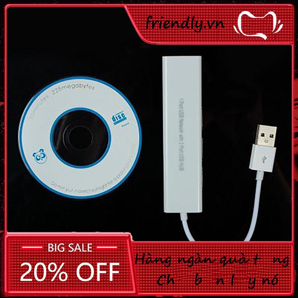 Bộ Chia 3 Cổng Usb 2.0 Sang Lan Ethernet Rj45 Tốc Độ Cao | BigBuy360 - bigbuy360.vn