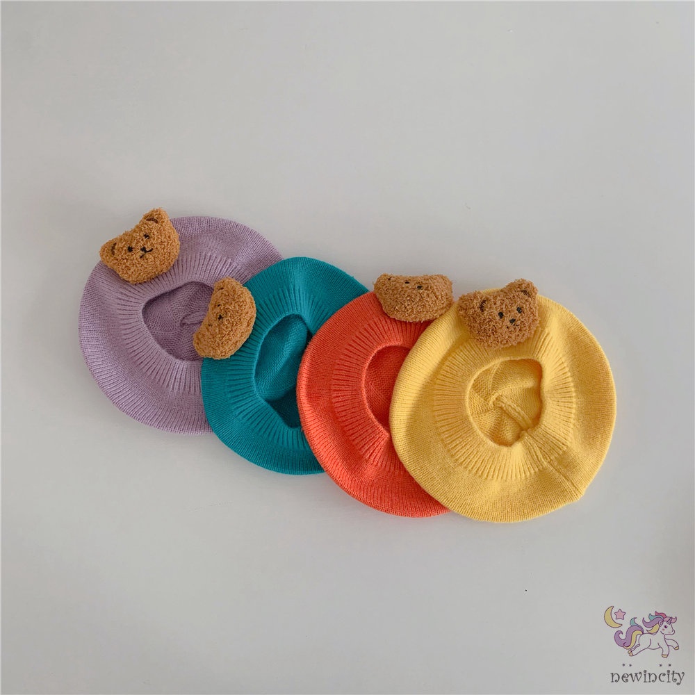 Mũ Beanie Co Giãn Phong Cách Hàn Quốc Cho Bé