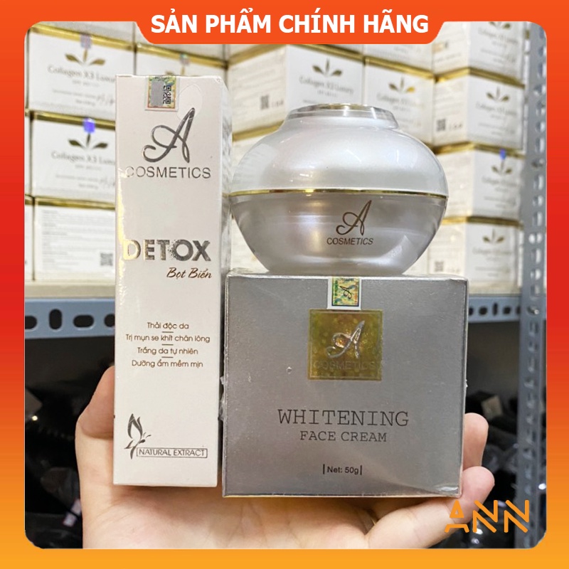 [Chính hãng] Combo Kem Face Pháp chữ A Cosmetics + Detox Bọt Biển Mỹ phẩm Phương Anh