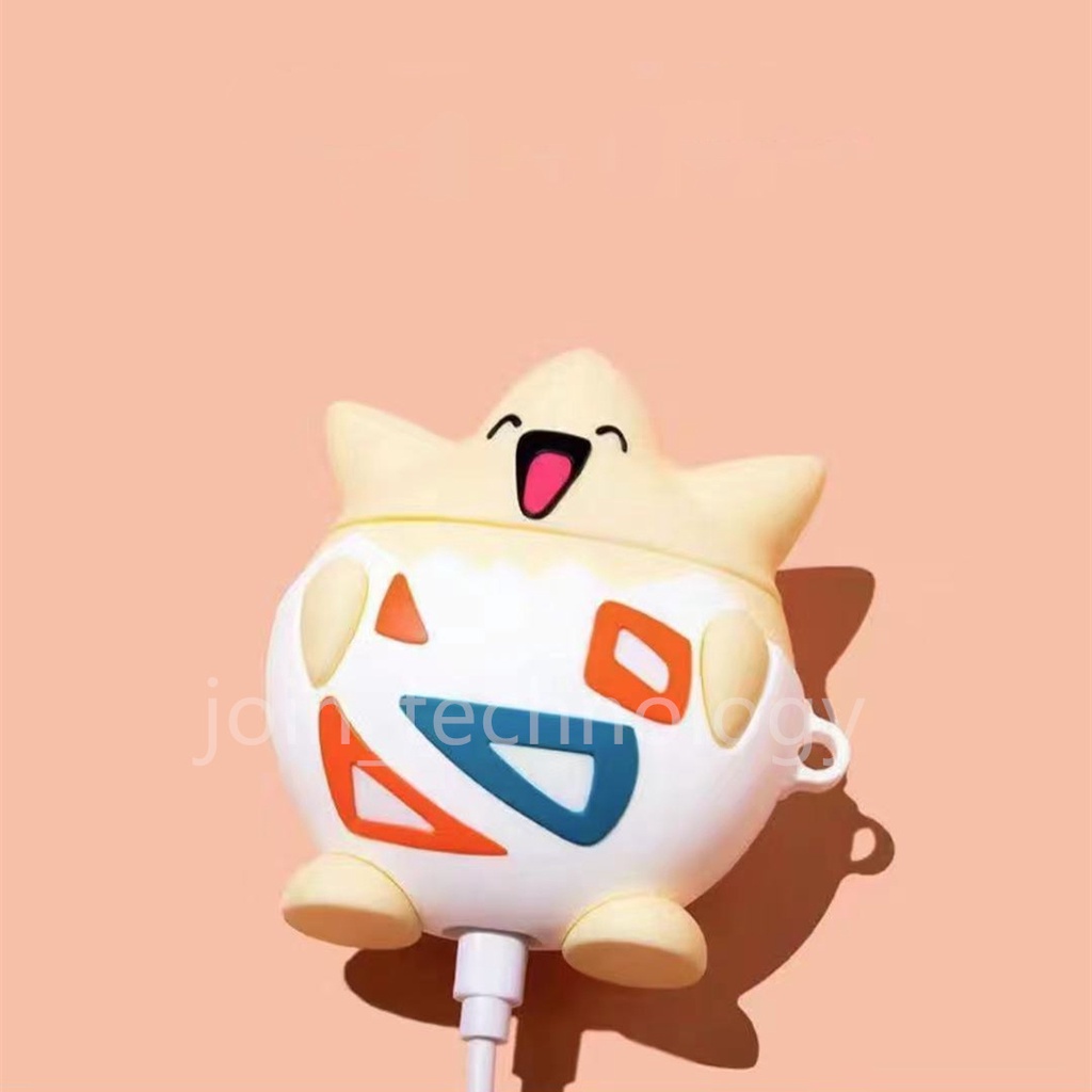 Vỏ Bảo Vệ Hộp Sạc Tai nghe không dây Airpods Pro / 1 / 2 Bằng Silicon Mềm Họa Tiết Hoạt Hình Dễ Thương