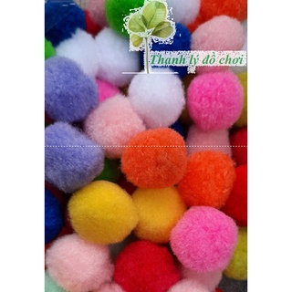 Hạt pom pom nhiều màu làm slime