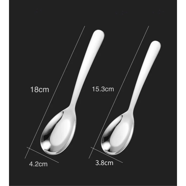 Muỗng thìa ăn cơm inox 304 nhiều màu 2 kích thước
