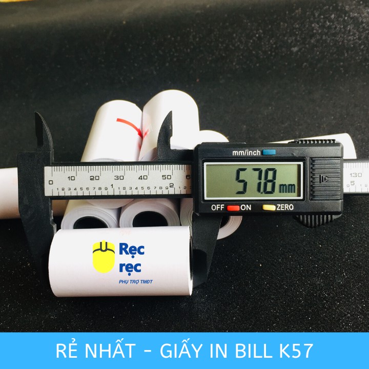 [RẺ NHẤT] Giấy In Bill k57 - Giấy In Nhiệt K57 Đường Kính 43mm