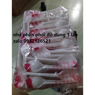 1000 muỗng nhựa trắng đục sữa