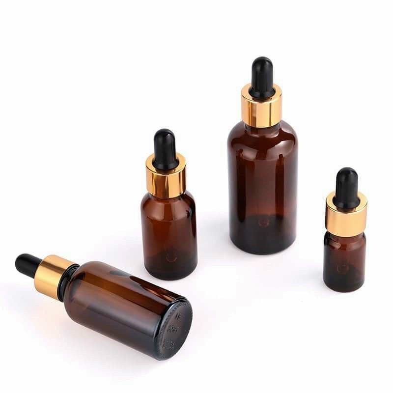 Chai chiết tinh dầu nắp bóp giọt - Chai Serum màu trắng trong / màu nâu / màu xanh.