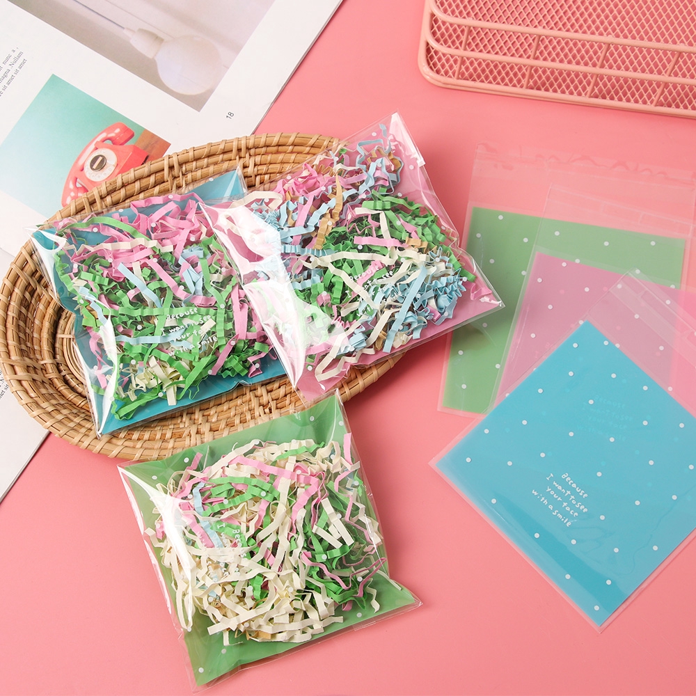 Set 100 túi nhựa đựng bánh kẹo tự dính chất lượng cao