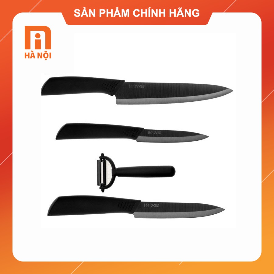 Bộ dao gốm Nano Xiaomi HuoHou HU0010 (3 dao thái và 1 dao nạo)