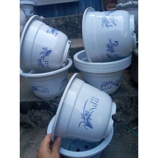 Combo 10 cái chậu nhựa tốt rộng 24cm cao 16cm