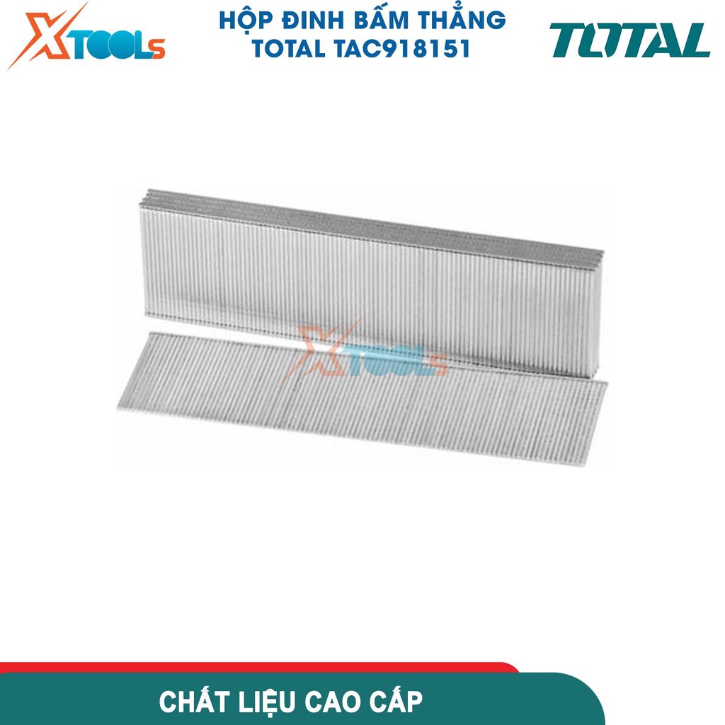 Đinh bấm thẳng TOTAL TAC918151, ghim bấm kích thước 15mm, 5000 cái/hộp, thích hợp cho TAT81501 -CHÍNH HÃNG-XTOOLS