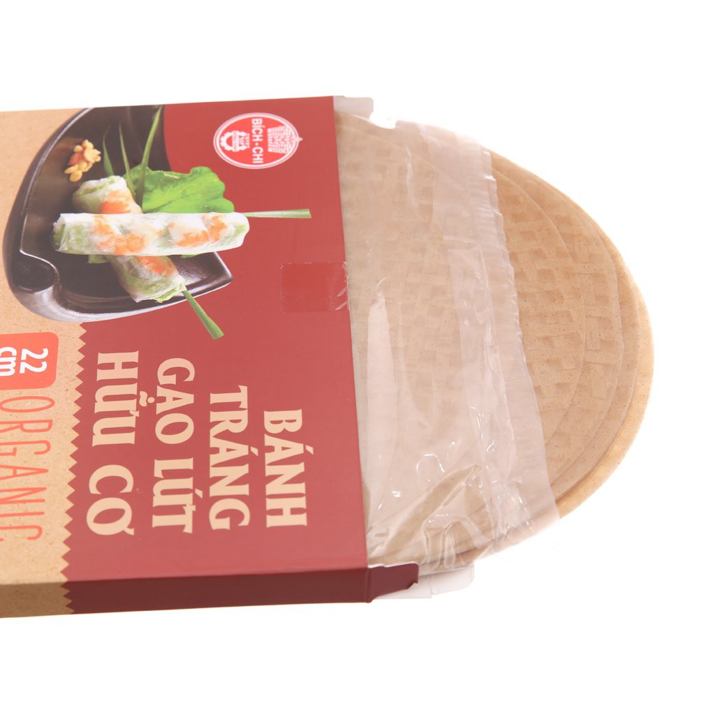 Bánh tráng gạo lứt hữu cơ 22cm Bích Chi hộp 200g | BigBuy360 - bigbuy360.vn