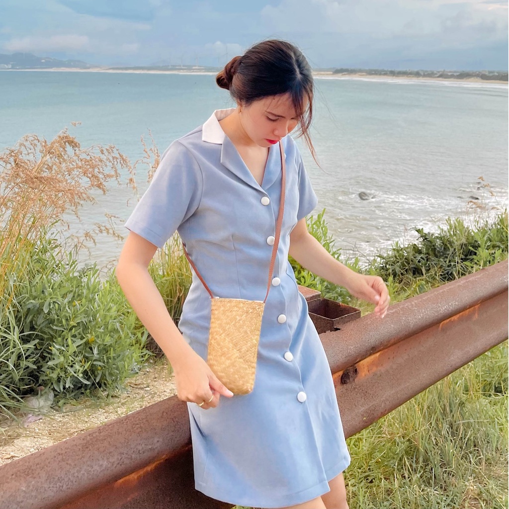 Váy sơ mi cổ trắng Fabric Holic | BigBuy360 - bigbuy360.vn